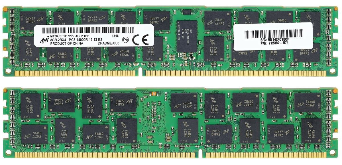 Foto de un módulo DDR3 · 240 pines